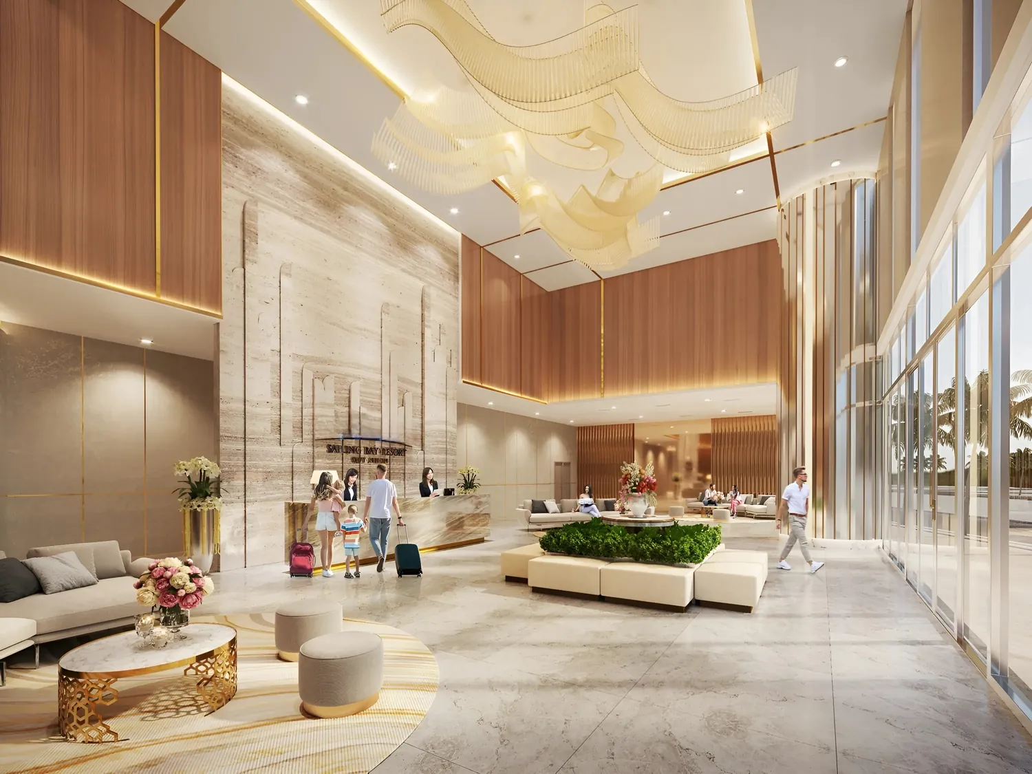 Sảnh cư dân chuẩn khách sạn