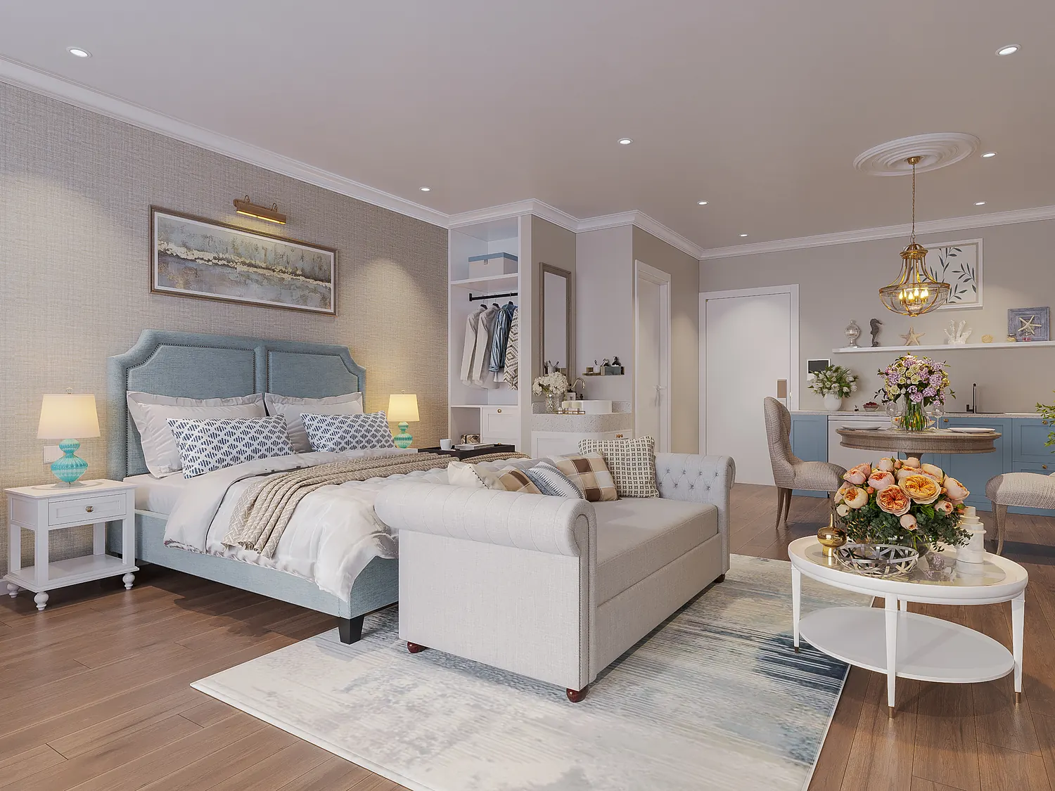 Căn mẫu 1PN phong cách hiện đại